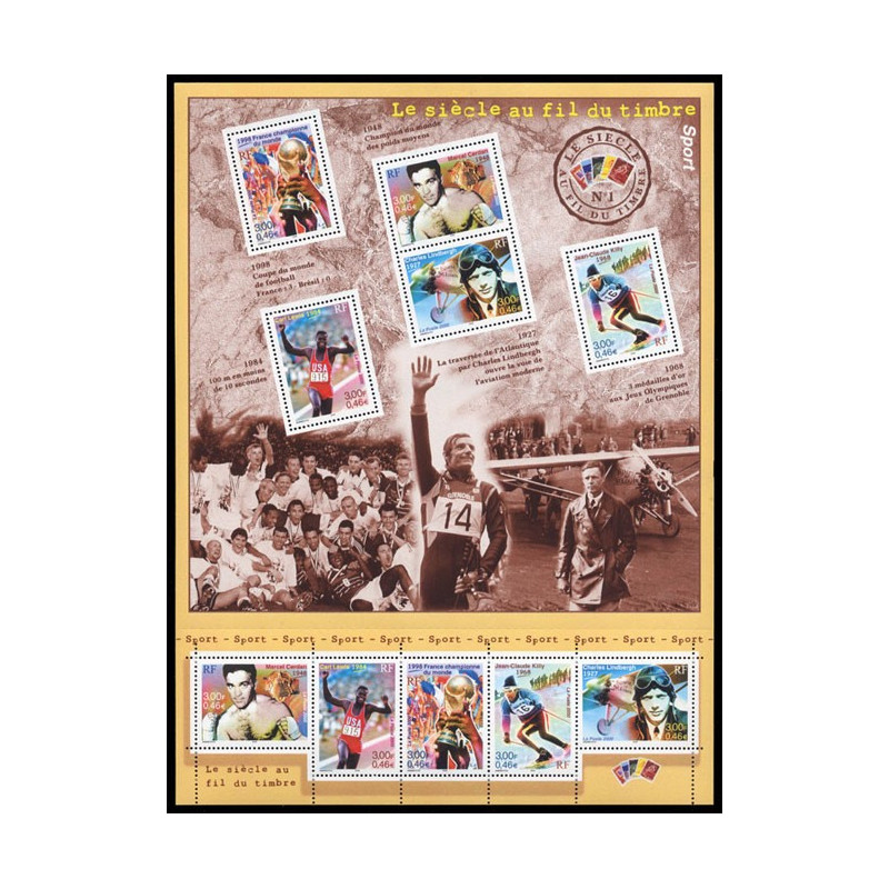 29 (3312/16) N°-yvert Blocs De France 2000