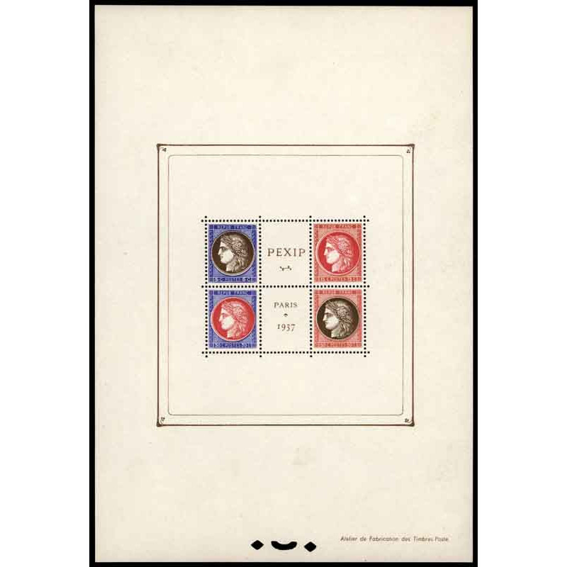 3 (348/51) N°-yvert Blocs De France 1937