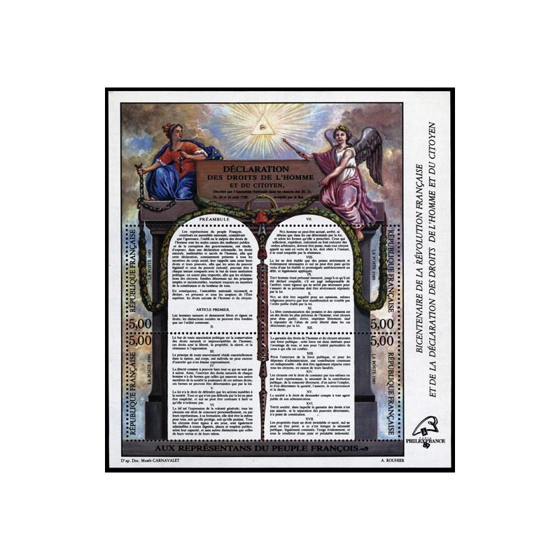 11 (2636/39) N°-yvert Blocs De France 1989