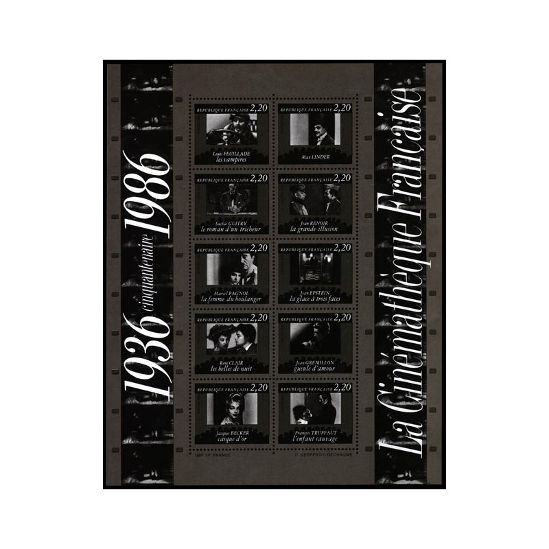 9 (2433/42) N°-yvert Blocs De France 1986