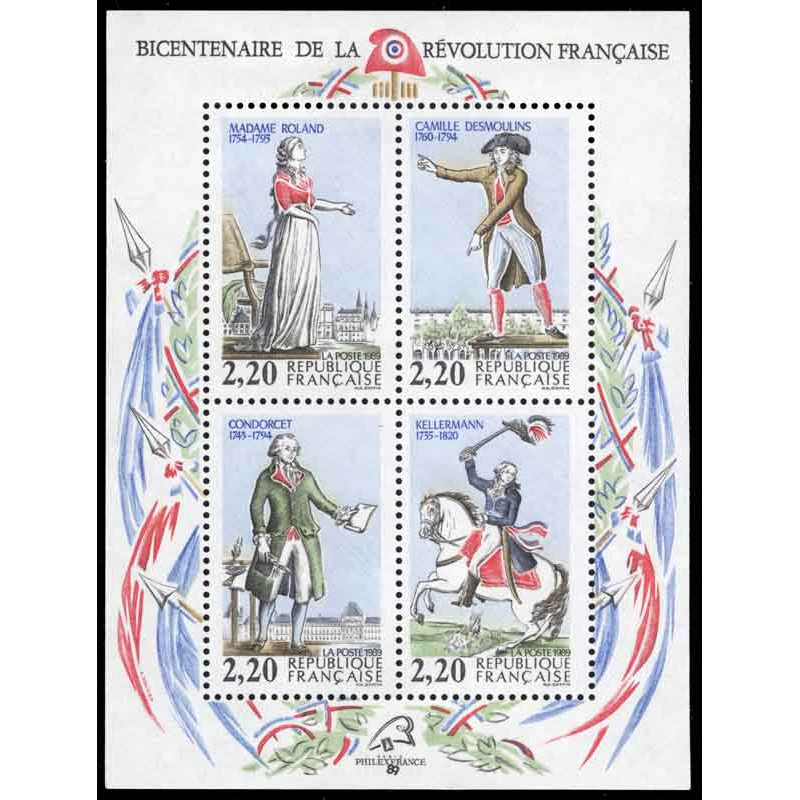 10 (2592/95) N°-yvert Blocs De France 1989