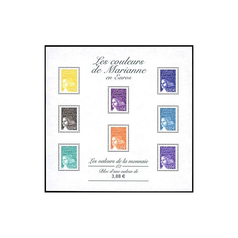 44 (3443-47) N°-yvert Blocs De France 2002