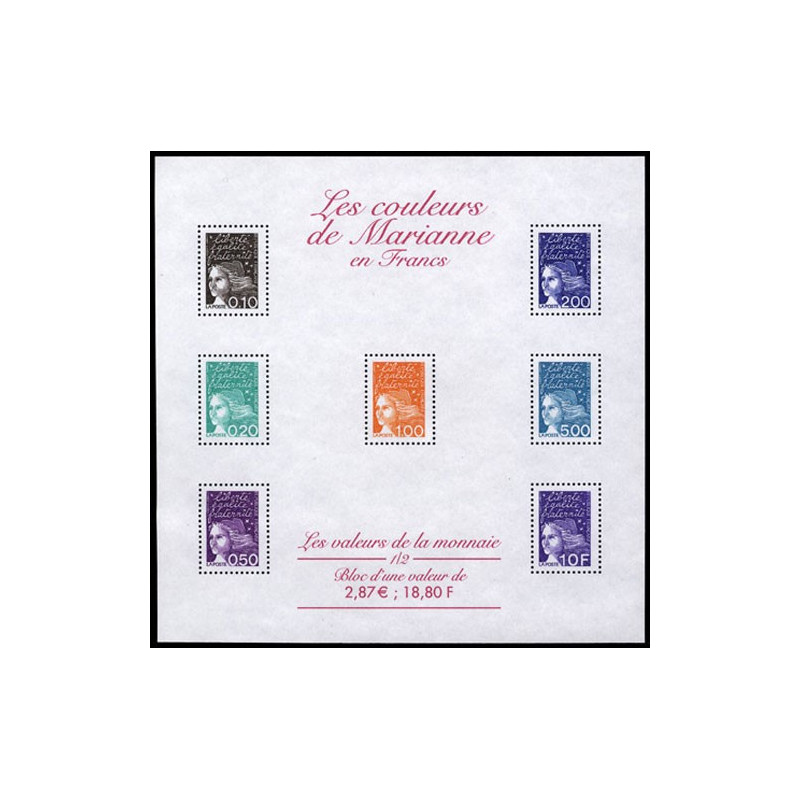 41 (3086/99) N°-yvert Blocs De France 2001