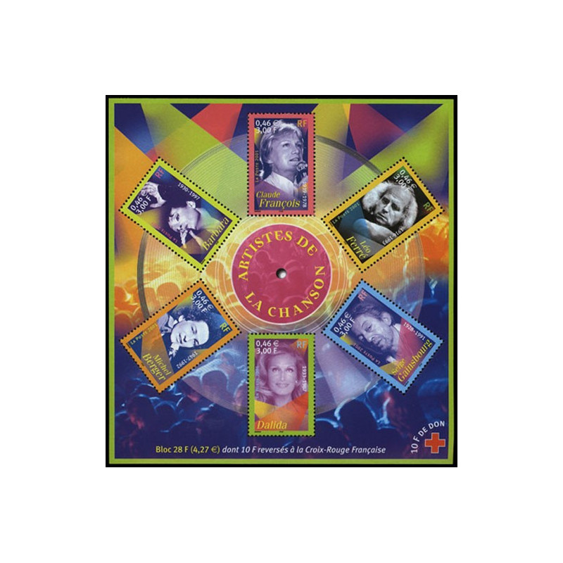 37 (3391/96) N°-yvert Blocs De France 2001