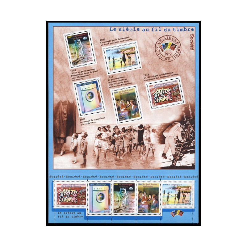 32 (3351/55) N°-yvert Blocs De France 2000