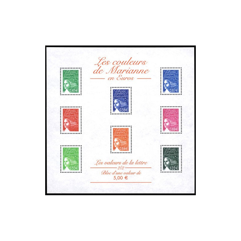 45 (3448/55) N°-yvert Blocs De France 2002