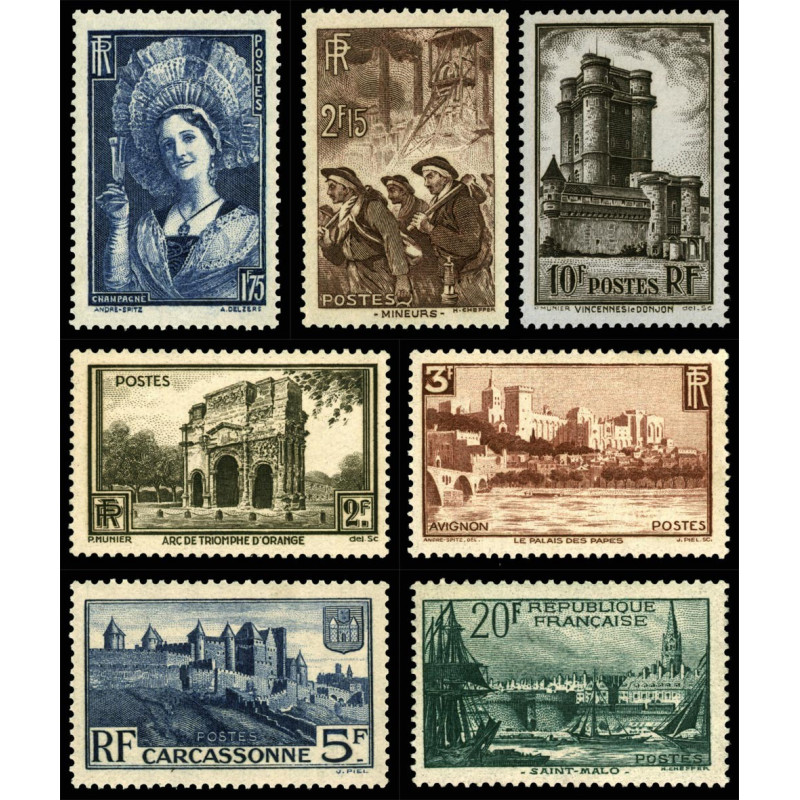 388/394 N°-yvert Poste 1938