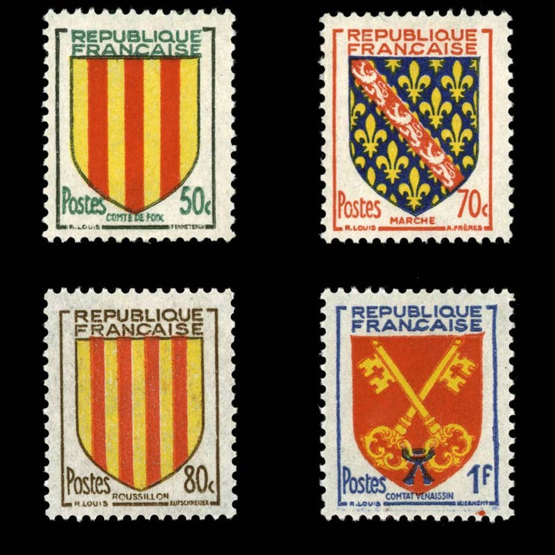 1044/1047 N°-yvert Poste 1955