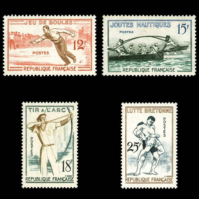 1161/1164 N°-yvert Poste 1958
