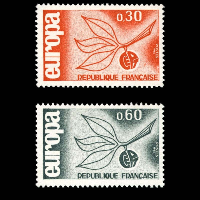 1455/1456 N°-yvert Poste 1965