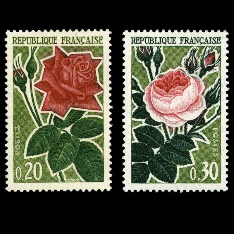 1356/1357 N°-yvert Poste 1962