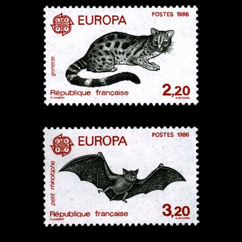 2416/2417 N°-yvert Poste 1986