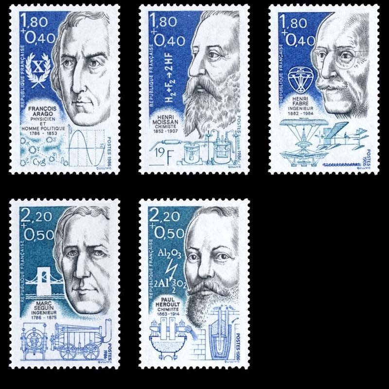 2396/2400 N°-yvert Poste 1986