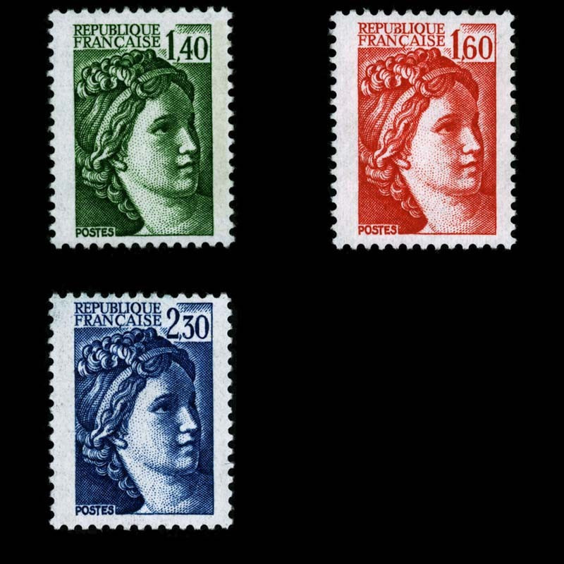 2154a/2155b & 2156 B N°-yvert Poste 1981