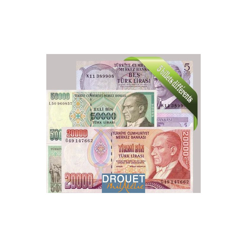 5 Billets Différents