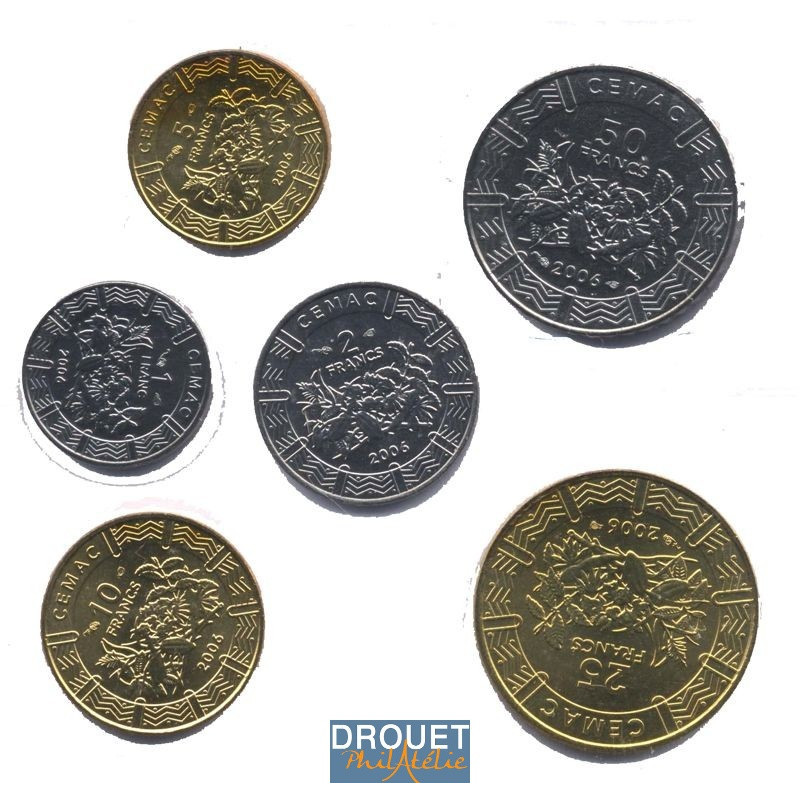 6 Pièces De Monnaie Différentes