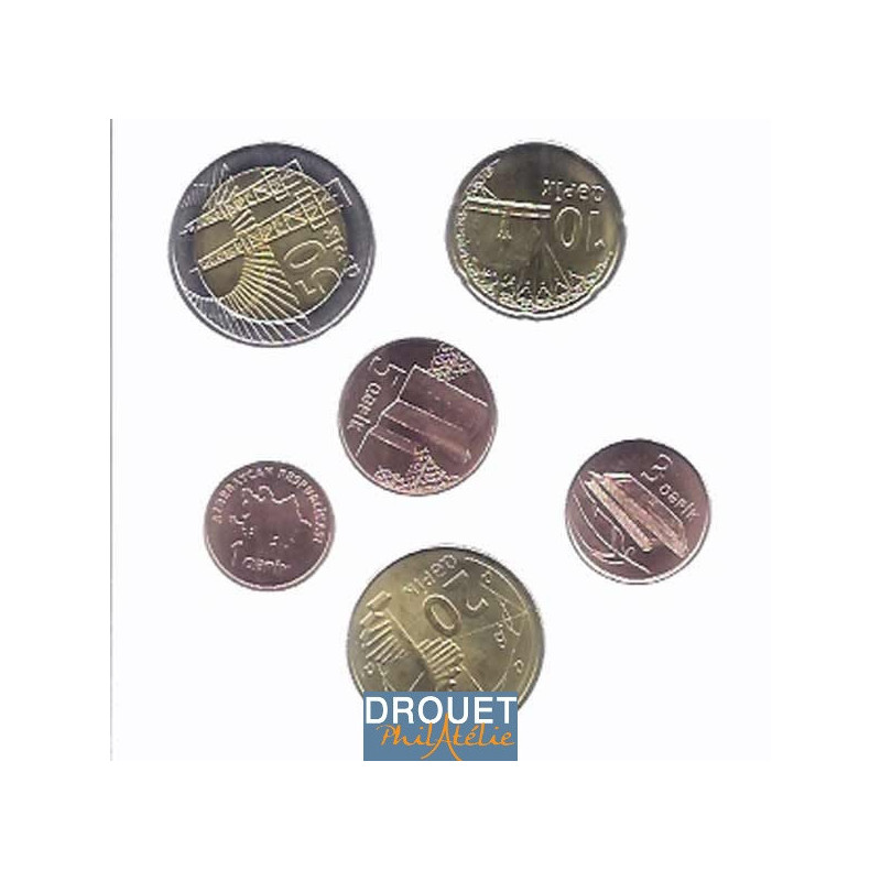 6 Pièces De Monnaie Différentes