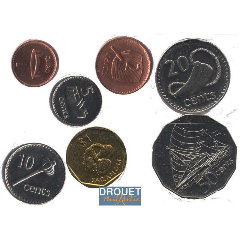 7 Pièces De Monnaie Différentes