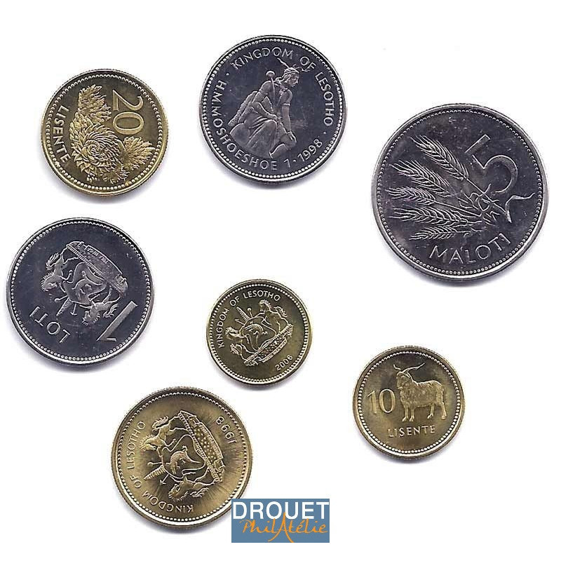 7 Pièces De Monnaie Différentes