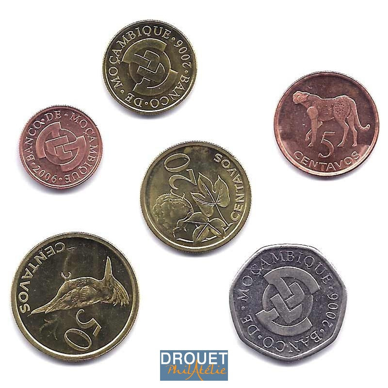 6 Pièces De Monnaie Différentes