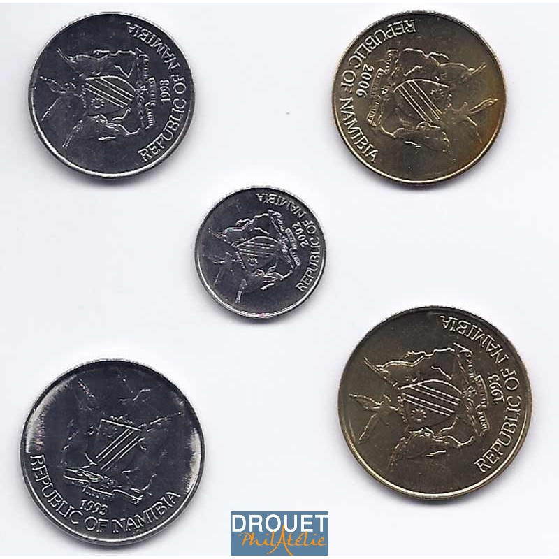 5 Pièces De Monnaie Différentes