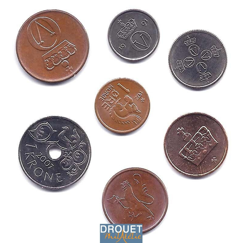 6 Pièces De Monnaie Différentes
