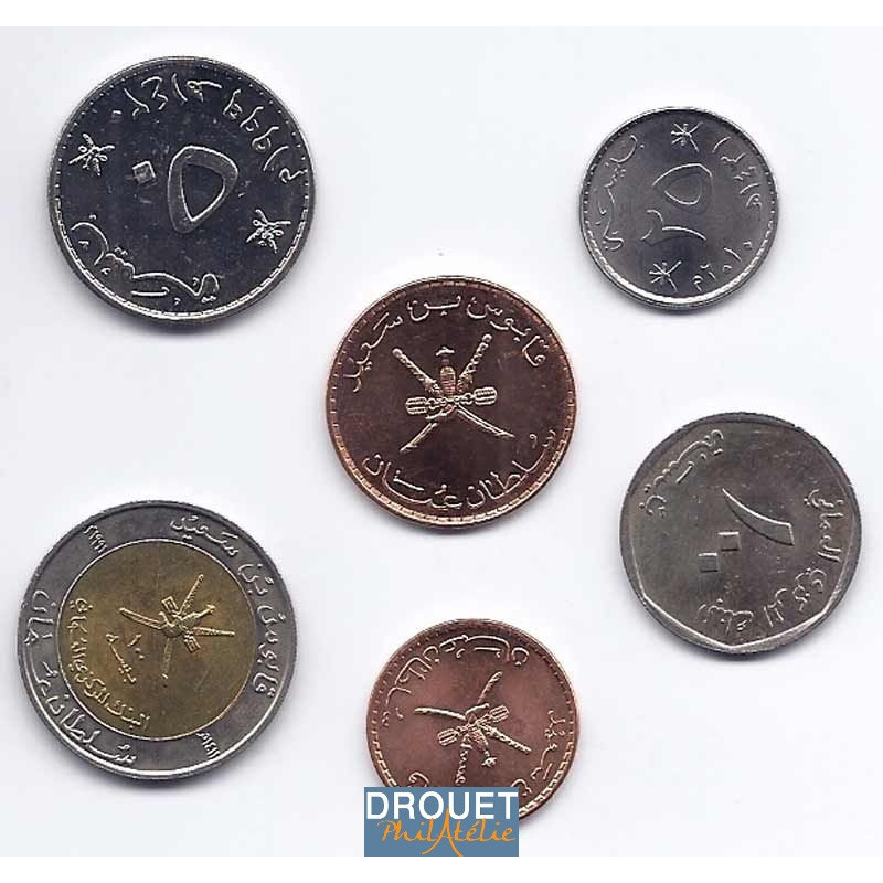 6 Pièces De Monnaie Différentes