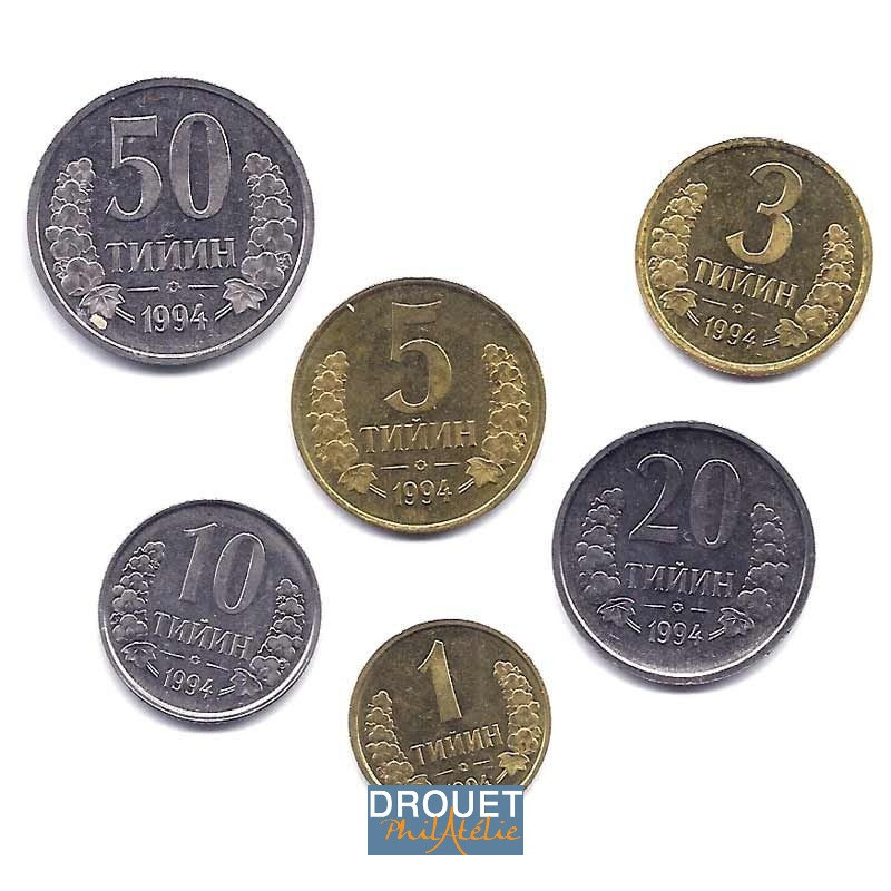 6 Pièces De Monnaie Différentes