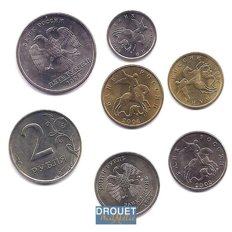 7 Pièces De Monnaie Différentes