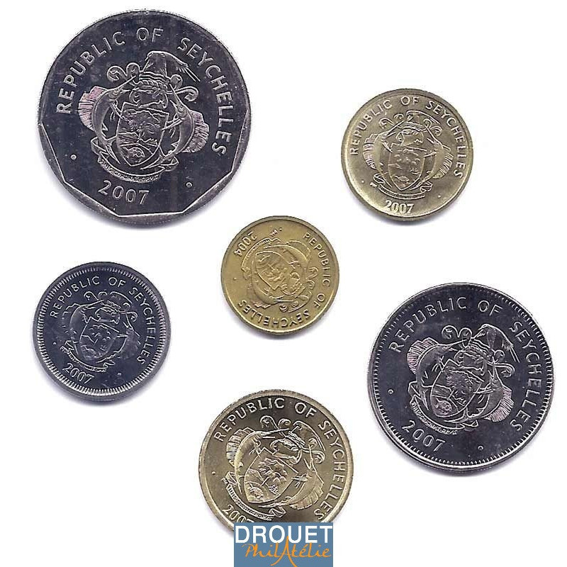 6 Pièces De Monnaie Différentes