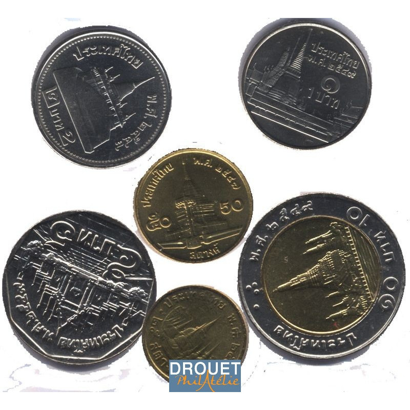 6 Pièces De Monnaie Différentes