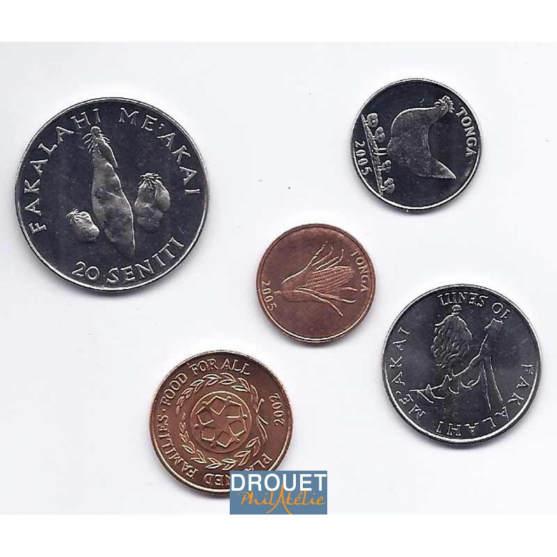 5 Pièces De Monnaie Différentes