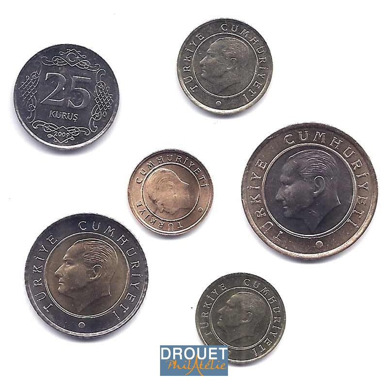 6 Pièces De Monnaie Différentes