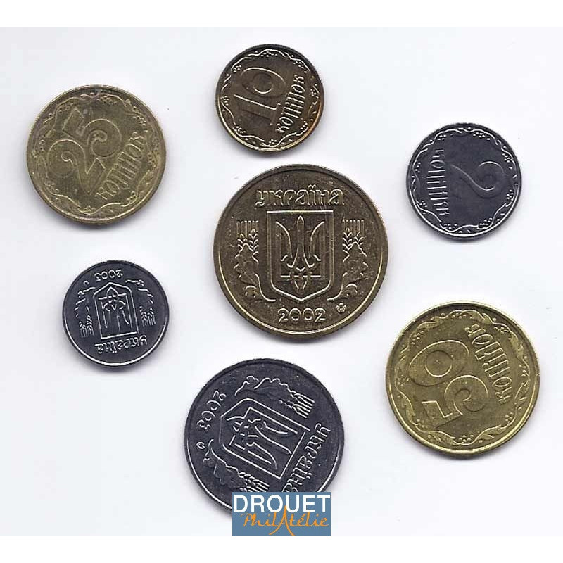 7 Pièces De Monnaie Différentes