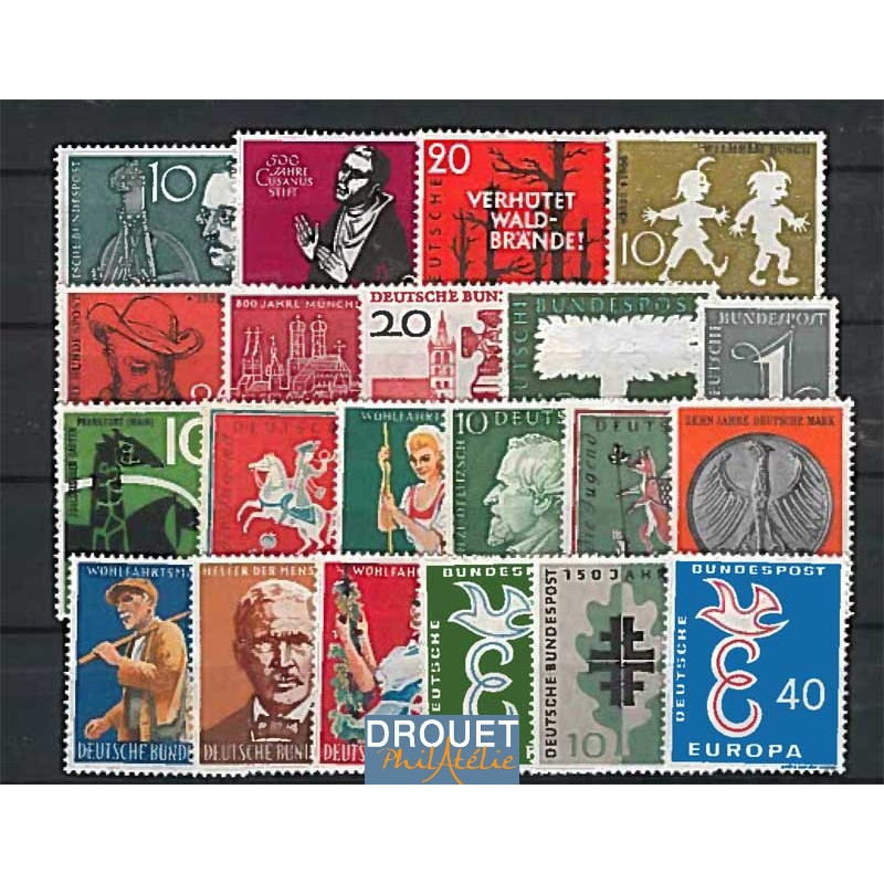 1958 Allemagne Année Complète Timbres Neufs
