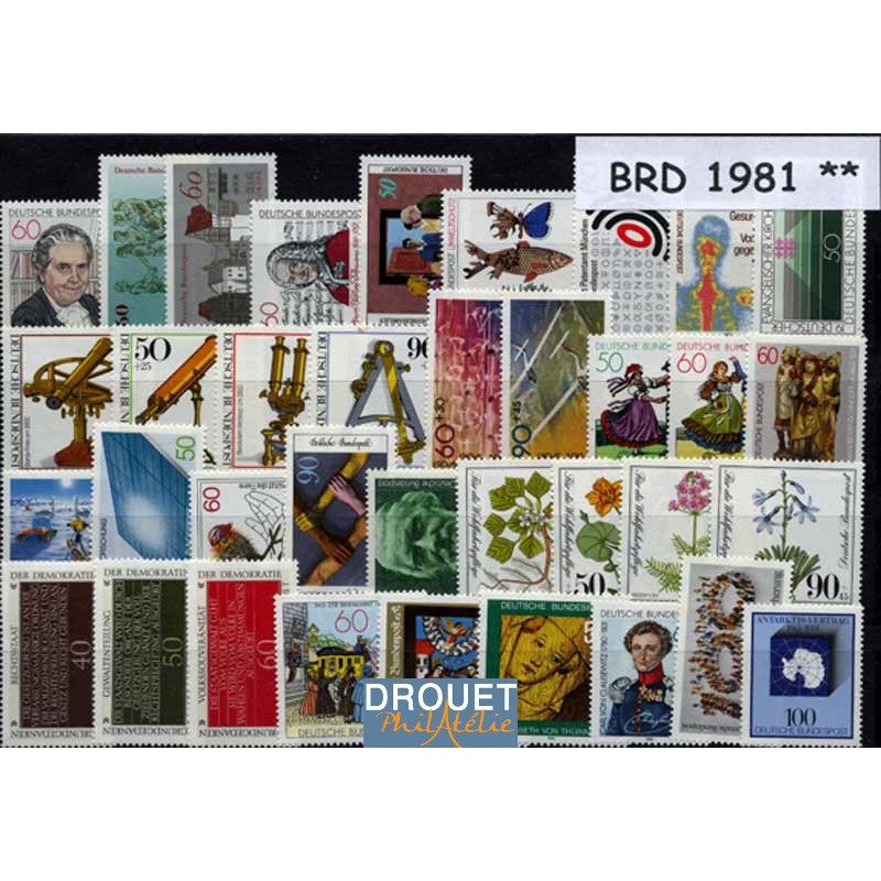 1981 Allemagne Année Complète Timbres Neufs