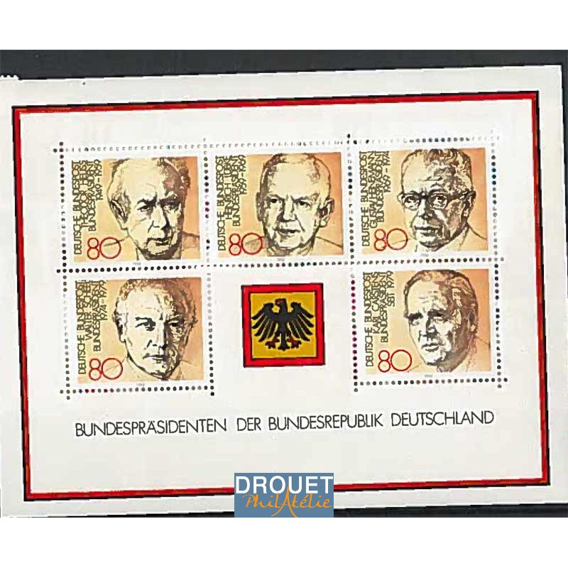 1982 Allemagne Année Complète Timbres Neufs