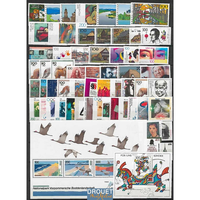 1996 Allemagne Année Complète Timbres Neufs