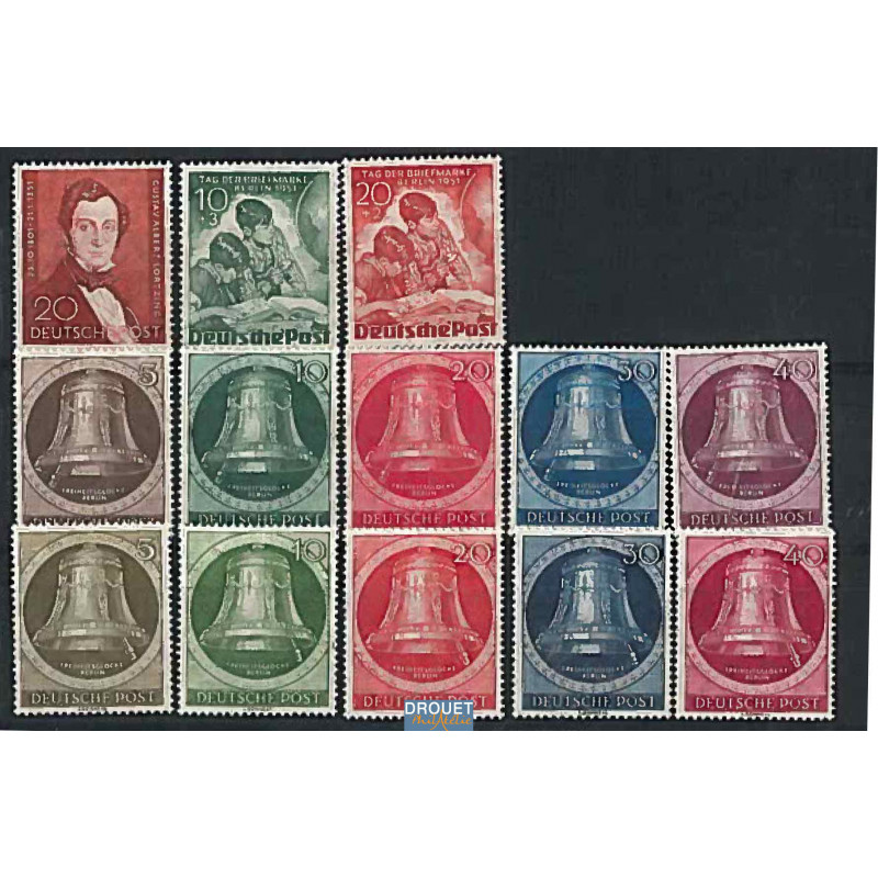 1951 Allemagne Berlin Année Complète Timbres Neufs