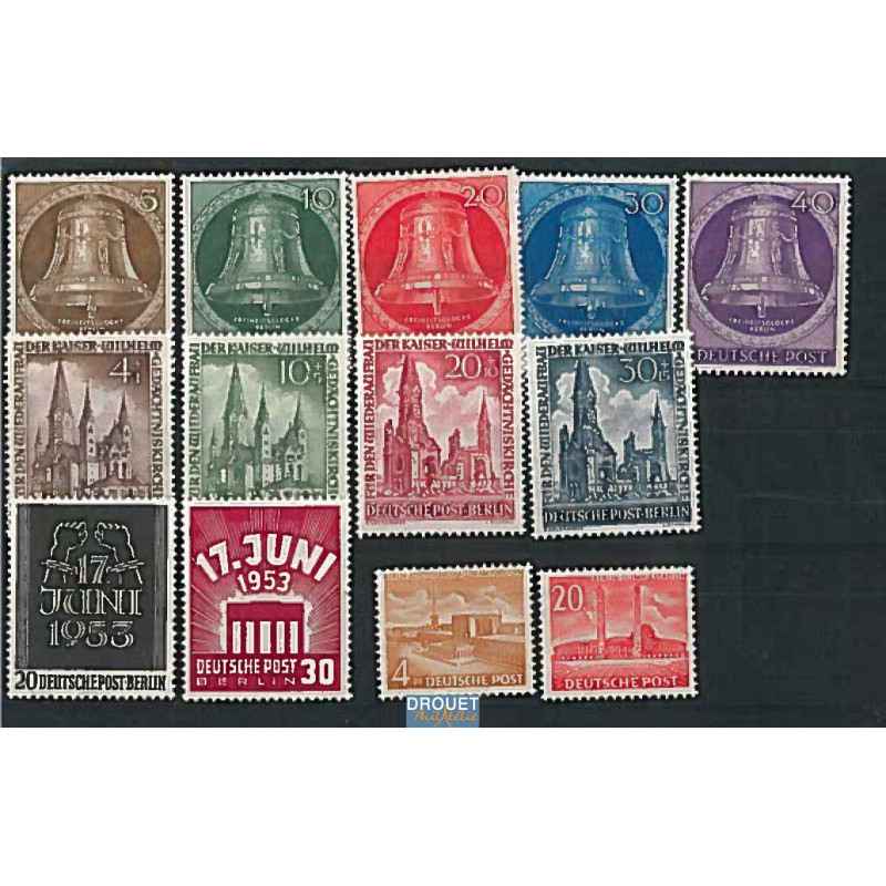 1953 Allemagne Berlin Année Complète Timbres Neufs