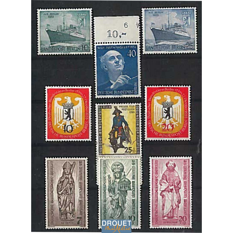1955 Allemagne Berlin Année Complète Timbres Neufs