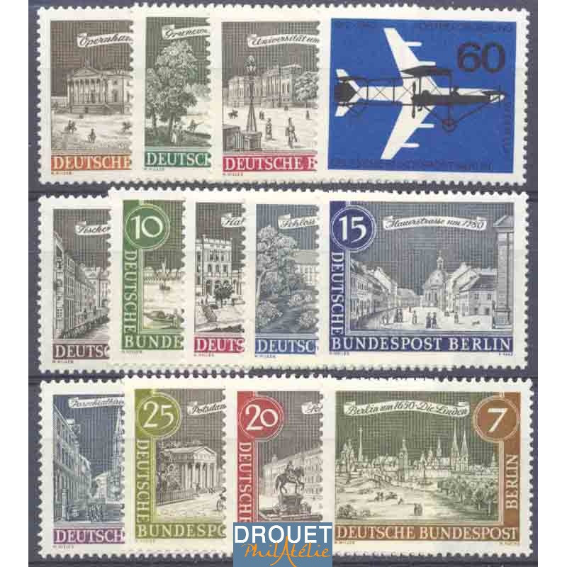 1962 Allemagne Berlin Année Complète Timbres Neufs