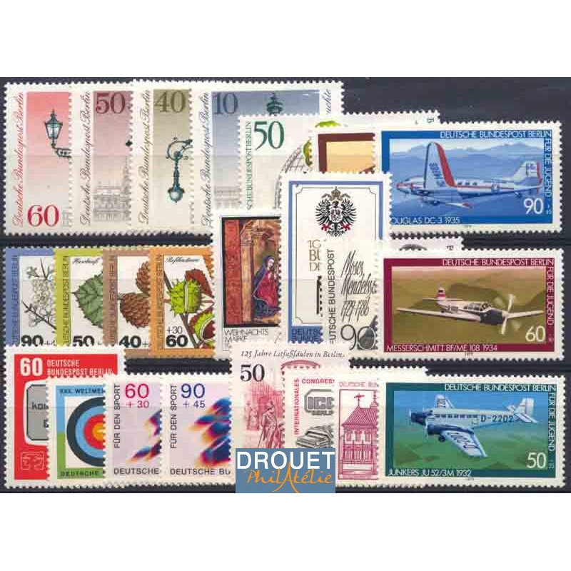 1979 Allemagne Berlin Année Complète Timbres Neufs