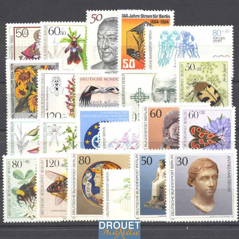 1984 Allemagne Berlin Année Complète Timbres Neufs