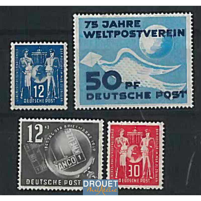 1949 Allemagne Est Année Complète Timbres Neufs