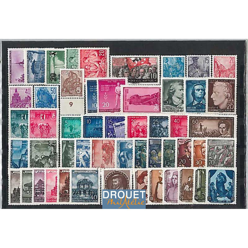 1955 Allemagne Est Année Complète Timbres Neufs