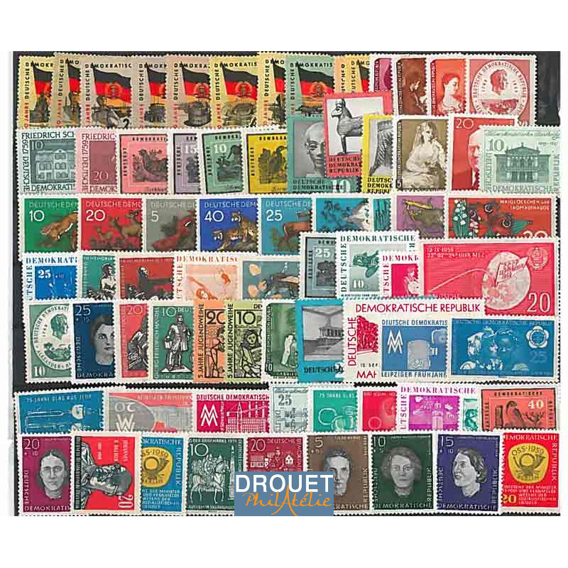 1959 Allemagne Est Année Complète Timbres Neufs