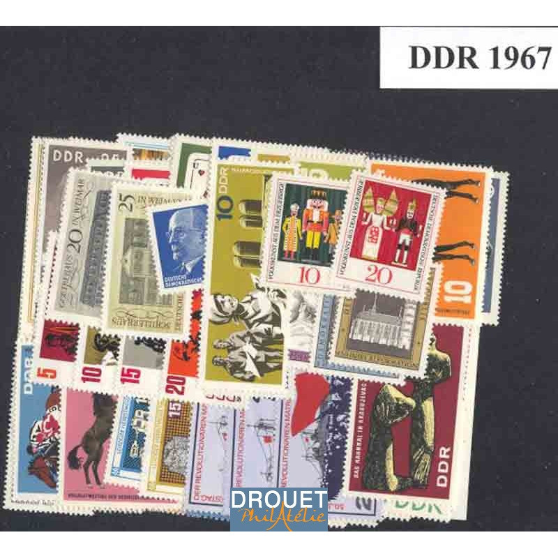 1967 Allemagne Est Année Complète Timbres Neufs