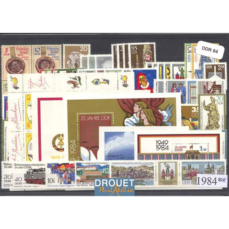 1984 Allemagne Est Année Complète Timbres Neufs