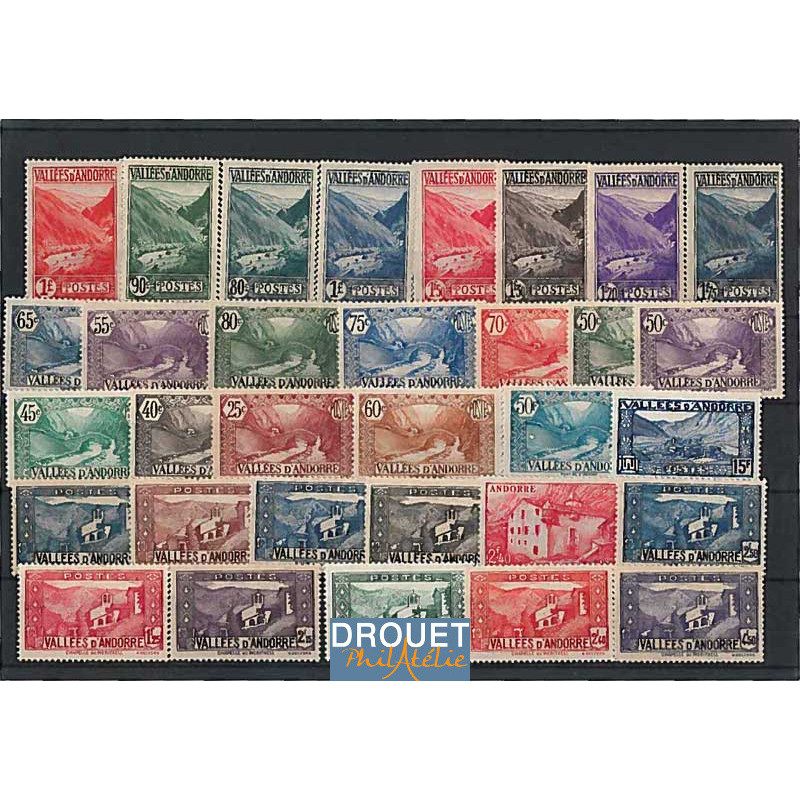 1943 Andorre Français Année Complète Timbres Neufs